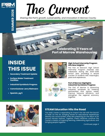 The cover page of the 2026 Port of Morrow Newsletter